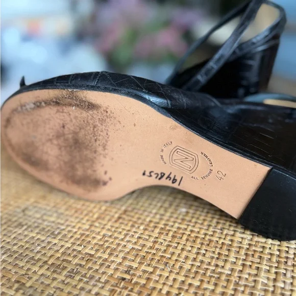 Black Wedge Sandals - Picture 4 of 11